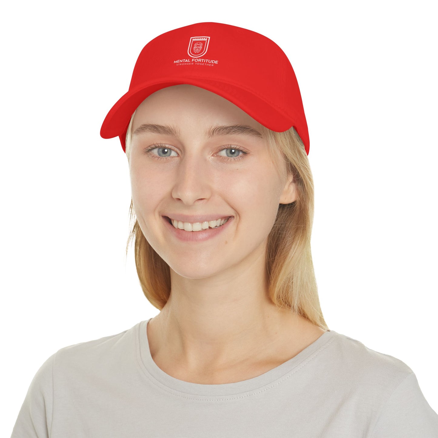 Mental Fortitude Low Profile Baseball Cap, Motivational Hat, Everyday Wear, Gift for Sports Fans, Red Cap, Relaxed Style