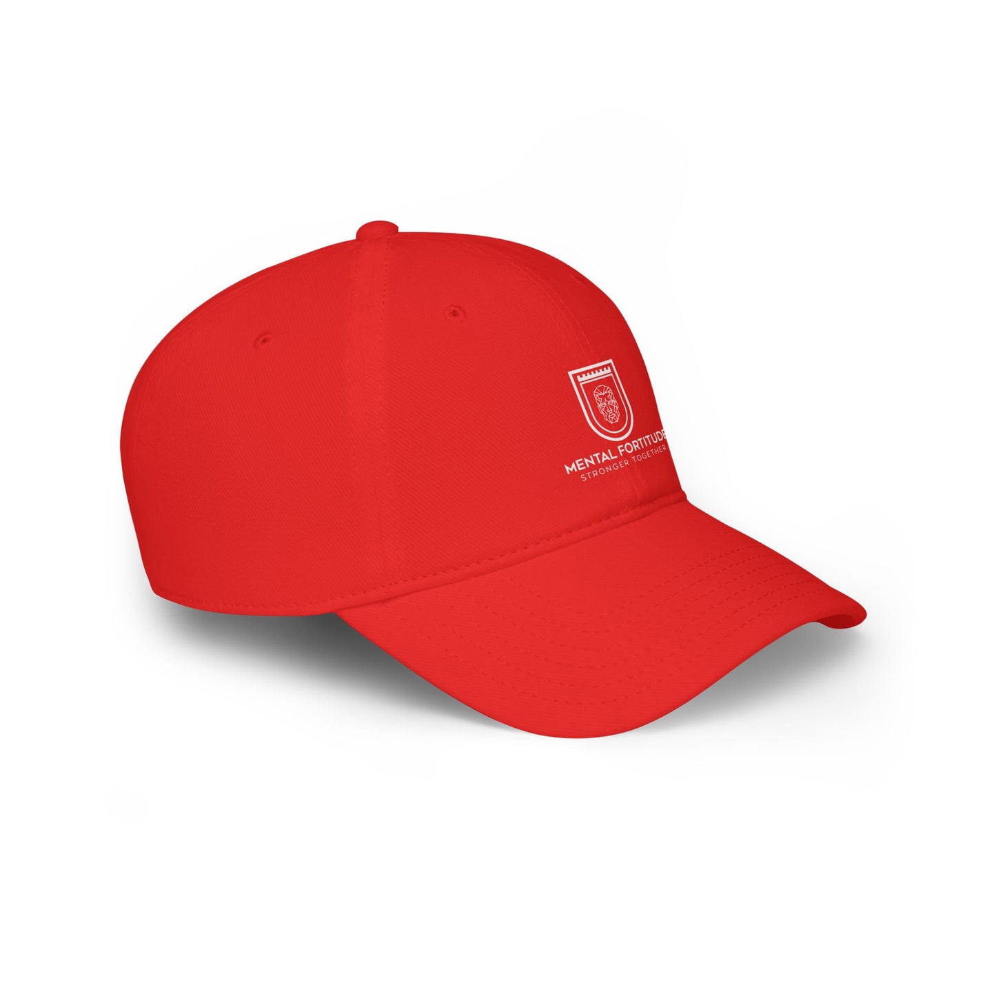 Mental Fortitude Low Profile Baseball Cap, Motivational Hat, Everyday Wear, Gift for Sports Fans, Red Cap, Relaxed Style