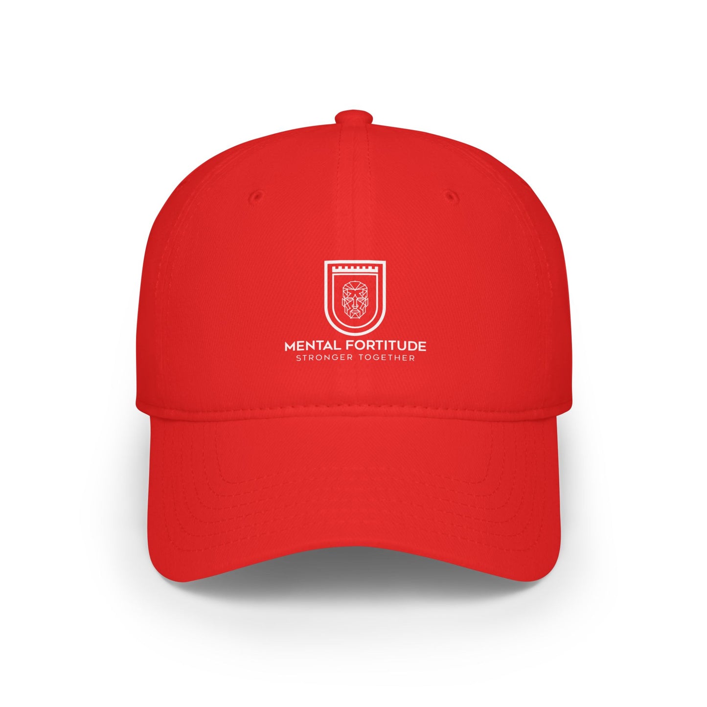 Mental Fortitude Low Profile Baseball Cap, Motivational Hat, Everyday Wear, Gift for Sports Fans, Red Cap, Relaxed Style