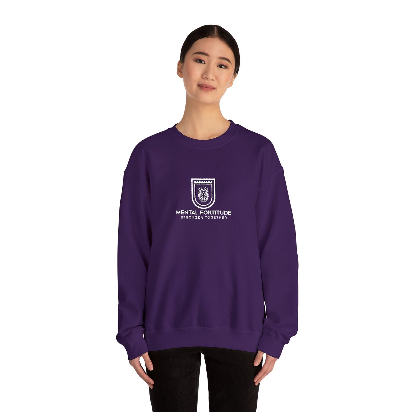 Embroidered Crest Crewneck Sweatshirt