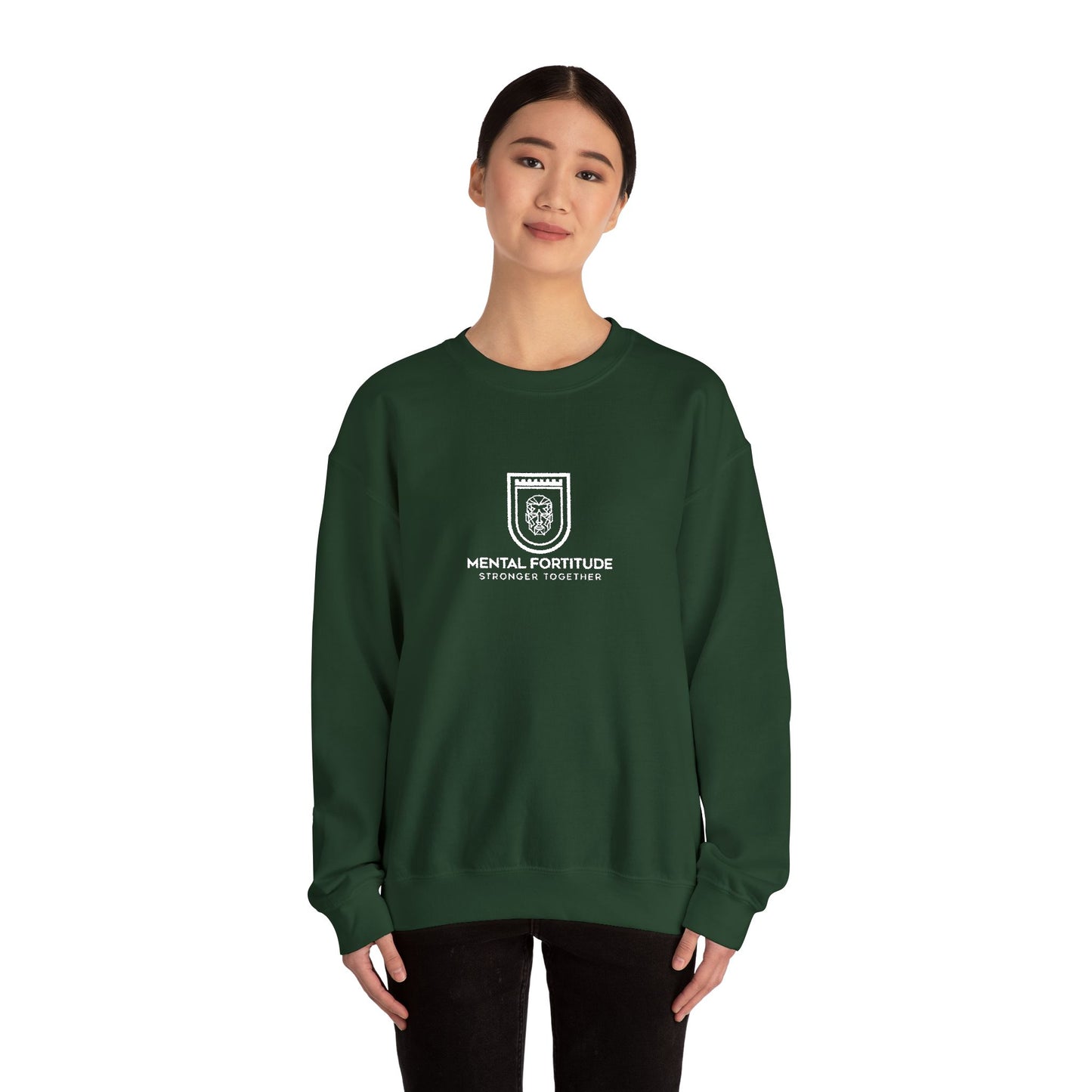 Embroidered Crest Crewneck Sweatshirt